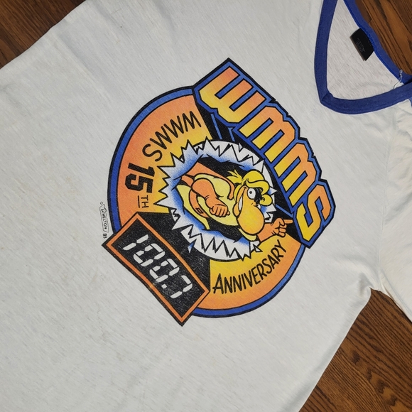 COOL Vintage 1983 WMMS 100.7 Radio Station memorabilia Anniversary Tee T-Shirt L - Picture 7 of 8